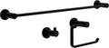 Franklin Brass Kildare 3-Piece Bathroom Set Matte Black 18" + 6" Towel Rack, Toilet Paper Holder/Hand Towel Holder, Hook | 3-Piece Bath Hardware Accessories Set KLD63-MB