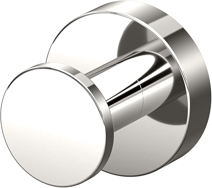 Gatco 4315 Glam Single Robe Hook, Polished Nickel | Wall Mounted 2" Robe and Towel Hook for Bathroom