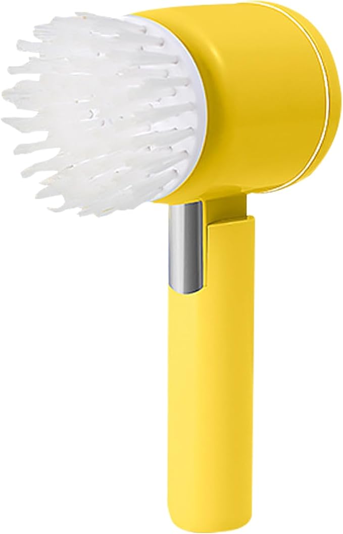 Electric Spin Scrubber,Cordless Rechargeable Shower Scrubber with 3 Replaceable Cleaning Brush Heads for Bathroom/Kitchen/Floor/Tile,C