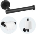 Toilet Paper Holder - SUS 304 Stainless Steel Toilet Paper Holder Wall Mount, Toilet Paper Roll Holder for Bathroom, Kitchen, Washroom - Matte Black