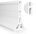 3.2" High Shower Threshold Water Dam 98 Inch Collapsible Self Adhesive Shower Water Splash Guard for Shower Water Blocker for Wet and Dry Separation Bathroom and Kitchen