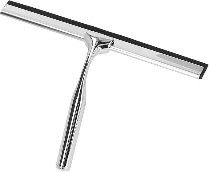 Shower Squeegee for Glass Doors, Shower Squeegee Stainless Steel Office Bathroom Quickly Wipe Water Squeegee for Window for Window, Glass Wall, Mirror, Tile, Shower Door