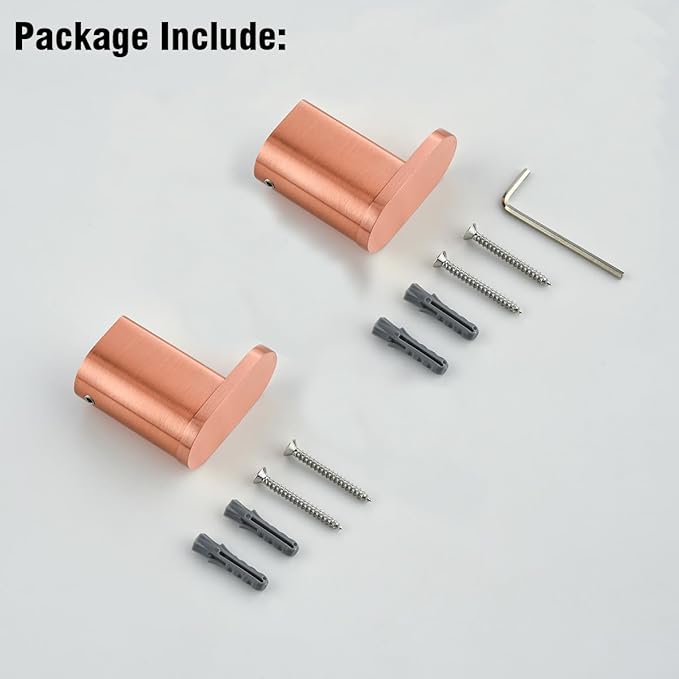 RANDOM Towel Hooks for Bathrooms Brushed Rose Gold Coat Hook Wall Mount Shower Hooks,Heavy Duty Robe Hook Stainless Steel Towel Holder,2 Packs.96026-8RAC