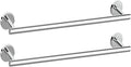 Newfun 16 Inch Polished Chrome Bathroom Towel Bar, 2-Piece Towel Racks for Bathroom SUS304 Thicken Stainless Steel Towel Holder