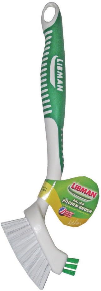 Libman 1042 Big Job Kitchen Brush with Built-In Scraper