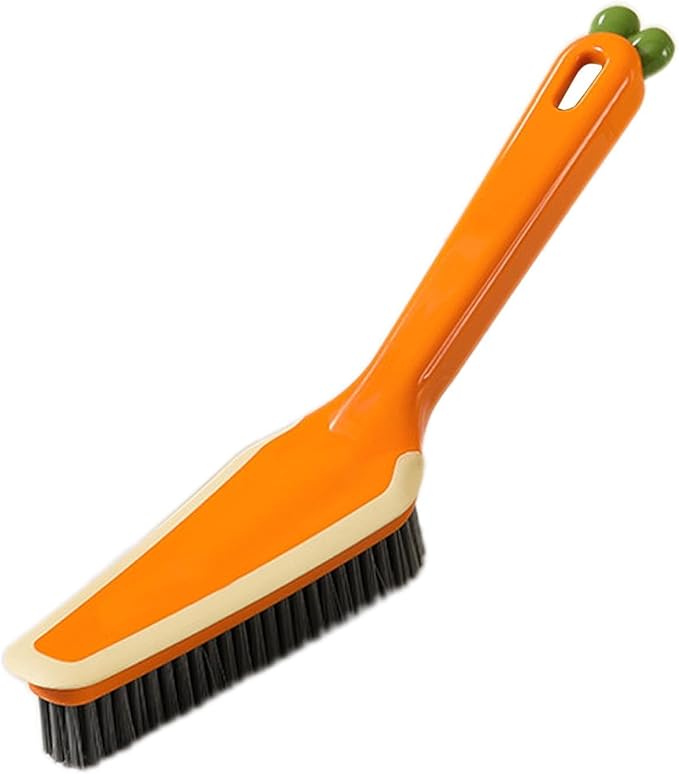 Hard Bristle Detachable Cleaning Brush, 4 in 1Household Cleaning Brush, Crevice Cleaning Brush, Multifunctional Gap Cleaning Scrub Brush Cleaning Tools for Kitchen, Bathroom, Window (1, Orage)