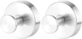 YEYSXSY Luxe Hold No Drill Hooks Stainless Steel Waterproof Suction Cup Hooks Towel Bath Robe Hooks for Bathrooms Silver 2 PCS