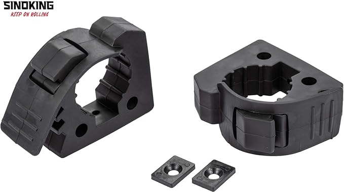 SINOKING Shovel Mount Rubber Clamp for Securing Equipment from 1-1/4" to 1-3/8" in diameter for Home, Garage, Boat, RV, ATV & Off-Road