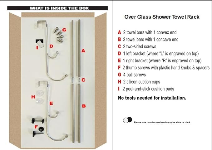 Insieme 29 x16 Inch Towel Rack for Over Glass Shower Wall or Glass Shower Enclosure (Frameless or Frames up to 1.6" Thick). Easy Do-It-Yourself Assembly - 2 Tier - Stainless Steel - No Rust