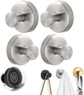 Suction Cup Hooks for Door Wreaths,2026 New No-Drill Hooks for Valentine's Decor,Stainless Steel Waterproof Suction Cup Hook,Holder Towel Hooks for Bathroom Wall,Kitchen,Glass,Tile (Silver, 4 PCS)