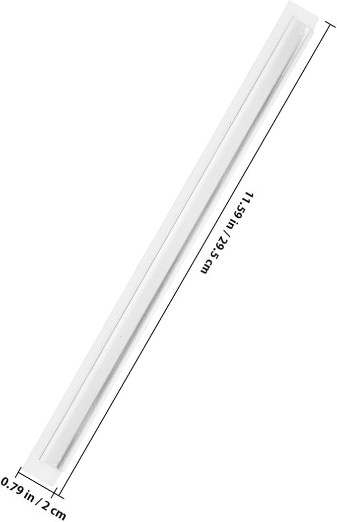 Kichvoe 6pcs Silicone Squeegee Replacement Blades for Shower Doors, 29x2cm Aluminum Alloy Frame with Soft Rubber Strip, Glass Scraper for Bathroom and Window Cleaning