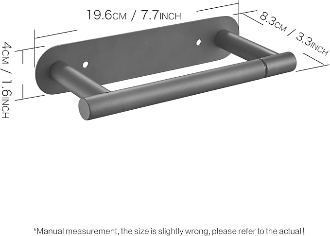Removable Toilet Paper Holder, Grey Roll Holder, Paper Towel Holder