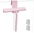 Silicone Shower Squeegee for Glass Doors Window Squeegee for Walls, Sink, Mirror, Bathroom, Car Window Cleaning - Pink