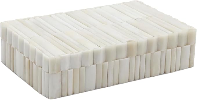Handicrafts Home Decorative Keepsake Box 8x5 – Small Organizer Box with Lid, Boho Decorative Storage, Retro Memory Box, Unique Coffee Table Décor, Jewelry or Trinket Box, Modern Shelf Decorative Box