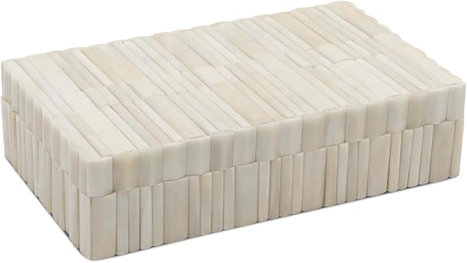 Handicrafts Home Decorative Storage Box 10x6 – Remote Organizer Box with Lid, Modern Decorative Keepsake Box, Boho Shelf Décor, Memory Box for Photos or Letters, Decorative Box for Table Décor