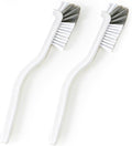 Cleaning Brush for Kitchen and Bathroom – Stiff Bristle Scrub Brush for Bottles, Pots, Pans, Sinks, Edges, Corners, and Tile Grout Lines - Ergonomic Grip & Hanging Design (Pack 2)