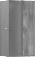 hansgrohe XtraStoris Rock Recessed Wall Niche with Tileable Door 12"x 6"x 5.5" in Brushed Stainless Steel, 56088800