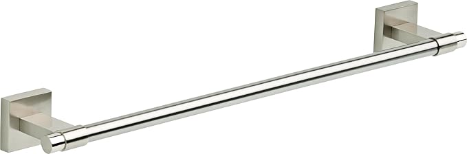 Franklin Brass Maxted (1-Pack) 18" Towel Rack for Bathroom, Satin Nickel Towel Bar for Bathroom Wall Kitchen Towel Holder Rod Wall Mounted Bathroom Accessories MAX18-SN