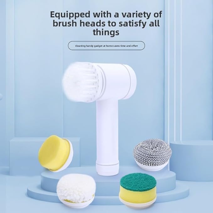 Electric Cleaning Brush Set with 360° Rotation, Electric Spin Scrubber，with 10 Replaceable Heads, Cleaning Brush for Bathroom/Sink/Window/Kitchen/Tub/Tile