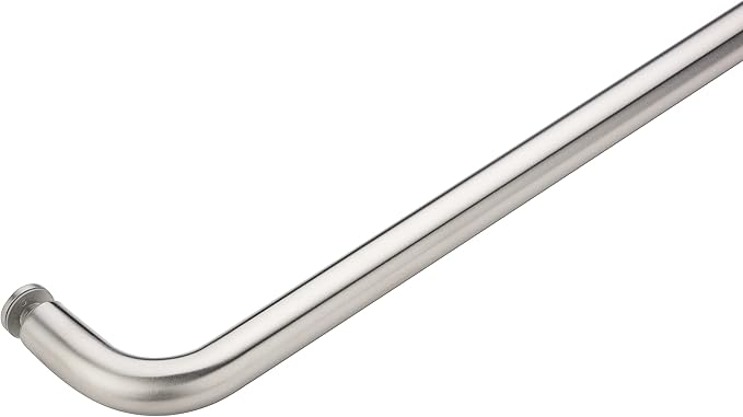 Rockwell Security Mont Hard Single Sided Towel Bar 28 Inch Glass Brushed Nickel Finish for Commercial and Residential Frameless Heavy Glass Shower Doors (Brushed Nickel, 28 Inch)
