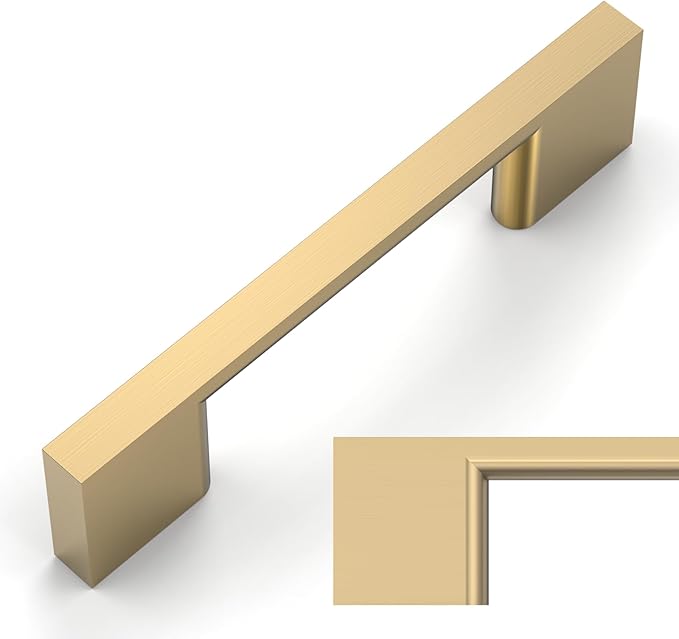 Amerdeco 10 Pack Champagne Bronze Cabinet Pulls 3 Inch(76MM) Hole Centers Kitchen Cabinet Handles Cabinet Hardware Kitchen Handles for Cabinets Cupboard Handle Drawer Pulls ZH0060