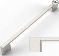 Amerdeco 10 Pack Brushed Satin Nickel Cabinet Pulls 7.5 Inch(192MM) Hole Centers Kitchen Cabinet Handles Cabinet Hardware Kitchen Handles for Cabinets Cupboard Handles Drawer Pulls ZH0060