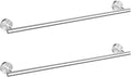 Cilee 2 Pieces Brushed Nickel Bathroom Towel Bar, 24 Inch Double Towel Racks,Bathroom Towel Holder Towel Hanger for Bathroom Stainless Steel Wall Mount