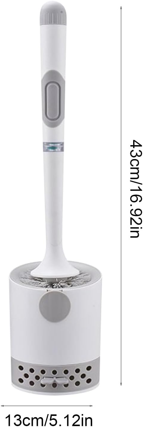 Toilet Bowl Brush and Holder | Toilet Scrubber - Long-Handle Ergonomic Attachment Scrubber Cleaning Tool Scrub-Resistant Bristles for Apartment Shower Bathroom RV Grout Restoration Sink Stone Floor