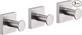 KOKOSIRI Bathrobe Hooks for Bathrooms Wall Mount Brushed Nickel Hand Towel Hook Holder for Shower Bathroom Hardware Stainless Steel 3 Pack, B1016BR-P3