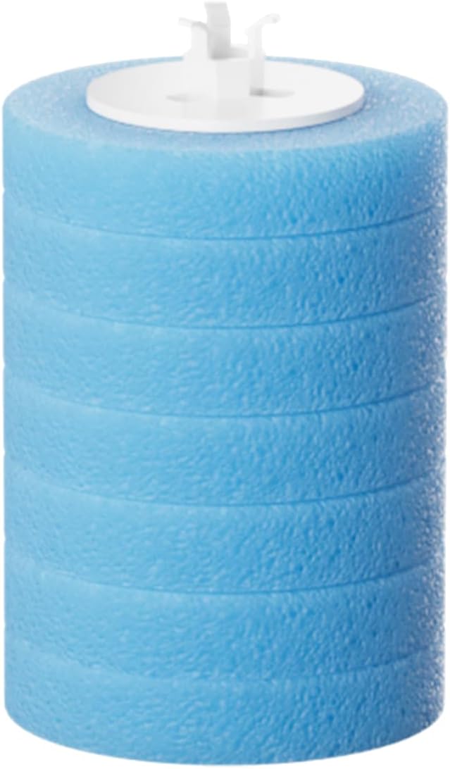 Electric Toilet Brush and Stand Set, with 6 Disposable Replaceable Heads, Rechargeable and Wall-Mounted Powerful Disposable Toilet Cleaning Stick Without Drilling (1 Pack of Brush Heads (6 Pieces))
