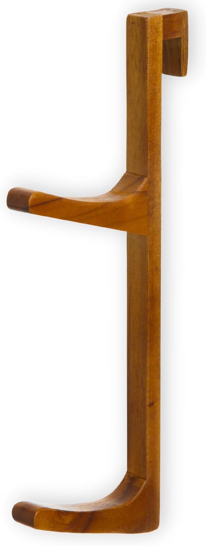 Towel Hooks for Shower Glass Door - Natural Wood, Heavy Duty, Moisture Proof, Large Hooks - Shower Door Towel Hook - No Drill Bathroom Organizer