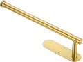 uxcell Toilet Paper Holder, Self-Adhesive 13" Stainless Steel Toilet Paper Roll Holder Rustproof Wall Mount Tissue Holders with Screws for Bathroom Washroom, Gold