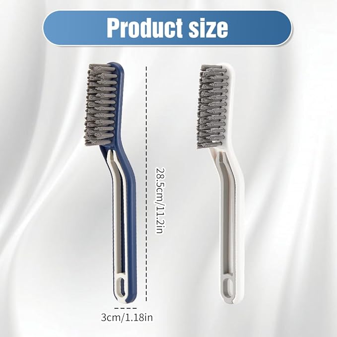 Crevice Cleaning Brush, Multifunctional Floor Seam Brush, Hard Bristle Gap Scrub Brush, V Bathroom Gap Brush Cleaner Tools for Bathroom, Kitchen, Window, Faucets, Tiles, Toilet, Grout (2 PCS)