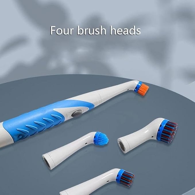 Electric Cleaning Brush Set, 4 Counts/Set Battery Powered Electric Set Including 4 Heads, Multifunctional Cleaning Brush for Kitchen, (Without Battery)