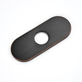 6 Inch Faucet Deck Plate for Bathroom Sink - Universal Fit for 1 Hole or 3 Hole 4 Inch Centerset Basins - Escutcheon Faucet Plate - Stainless Steel Faucet Hole Cover(Oil Rubbed Bronze)