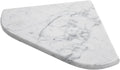 Marble Corner Shower Shelf, 8 Inch Carrara White Marble Corner Shelf for Bathroom Shower Decor, Wall Mounted, Polished, 1 Pc