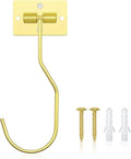 Banana Hanger Hook – Space Saving Banana Holder Hanger to Keep Bananas Fresh, Self Adhesive and Screw Banana Hook 1Pack Gold
