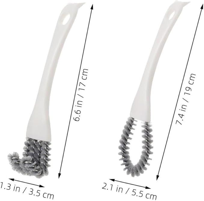 Artibetter 2pcs Multifunctional Kitchen Cleaning Brush Set Crevice Cleaning Brush Tool with U-Shaped and Bent Heads for Stubborn Stain Removal in Stove, Grill, and Bathroom Gaps