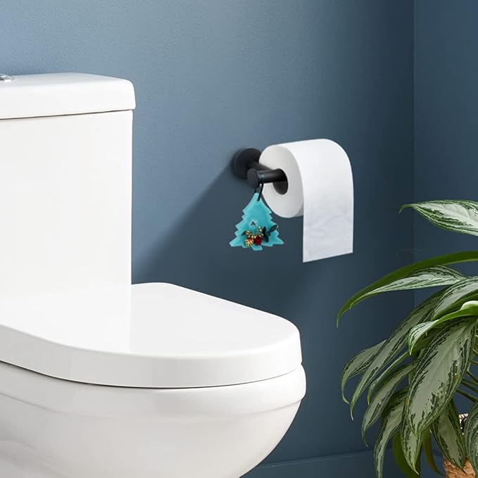 Matte Black Toilet Paper Holder, SUS304 Stainless Steel Tissue Rolls Holder Wall Mounted for Bathroom Holding Large Toilet Rolls