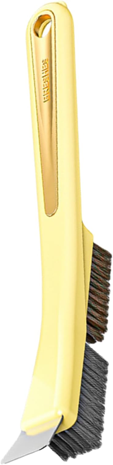 Kitchen Stove Top Brush - Steel Wire Scrubber with Built In Scraper | Heavy Duty Cleaning Gadget for Home Use, Dirt Removal Tool for Tile, Sink Drains, Stove Tops, Grout, Bathroom Corners, Household S