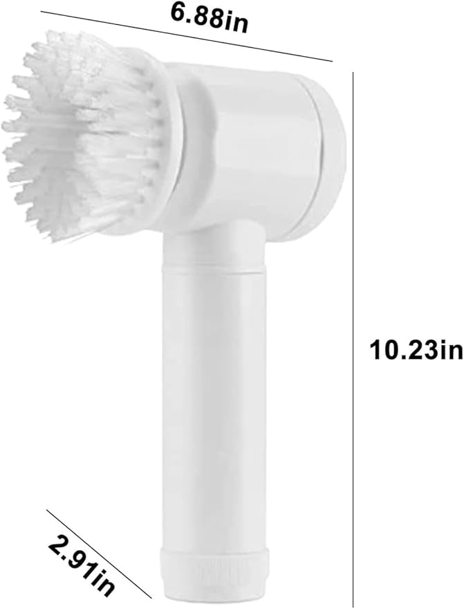 Electric Spin Scrubber, Electric Cleaning Brush with 6 Replaceable Brush Heads, USB Charging Electric Spin Scrubbers with 360° Rotation, Portable Electric Scrubbers Cordless for Kitchen, Bathroom