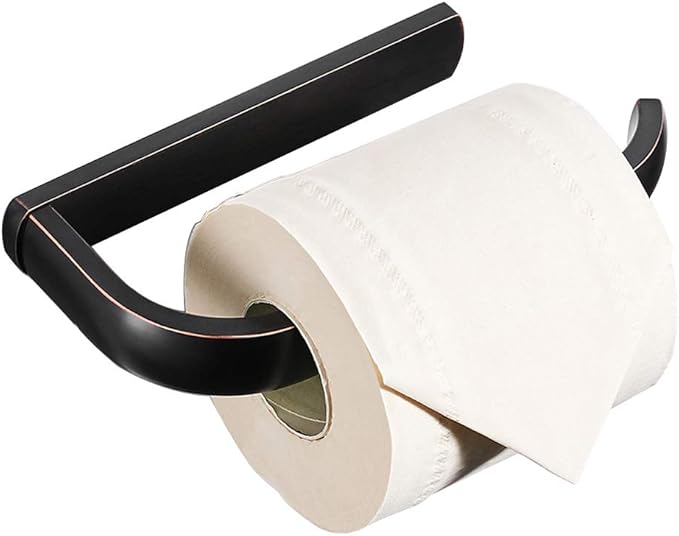 BESy Brass Toilet Tissue Paper Holder Oil Rubbed Bronze Bathroom Accessories Wall Mounted, Rust Protection