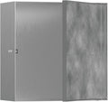 hansgrohe XtraStoris Rock Recessed Wall Niche with Tileable Door 12"x 12"x 5.5" in Brushed Stainless Steel, 56091800