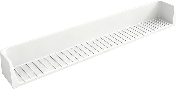 Bathtub Splash Guard for Tub Kids, Longer Silicone Water Splash Guard for Bathtub, Toy Holder Play Shelf for Bathtime，Silicone Tub Splash Guard Prevent Water Spills in Bathroom (Gray)