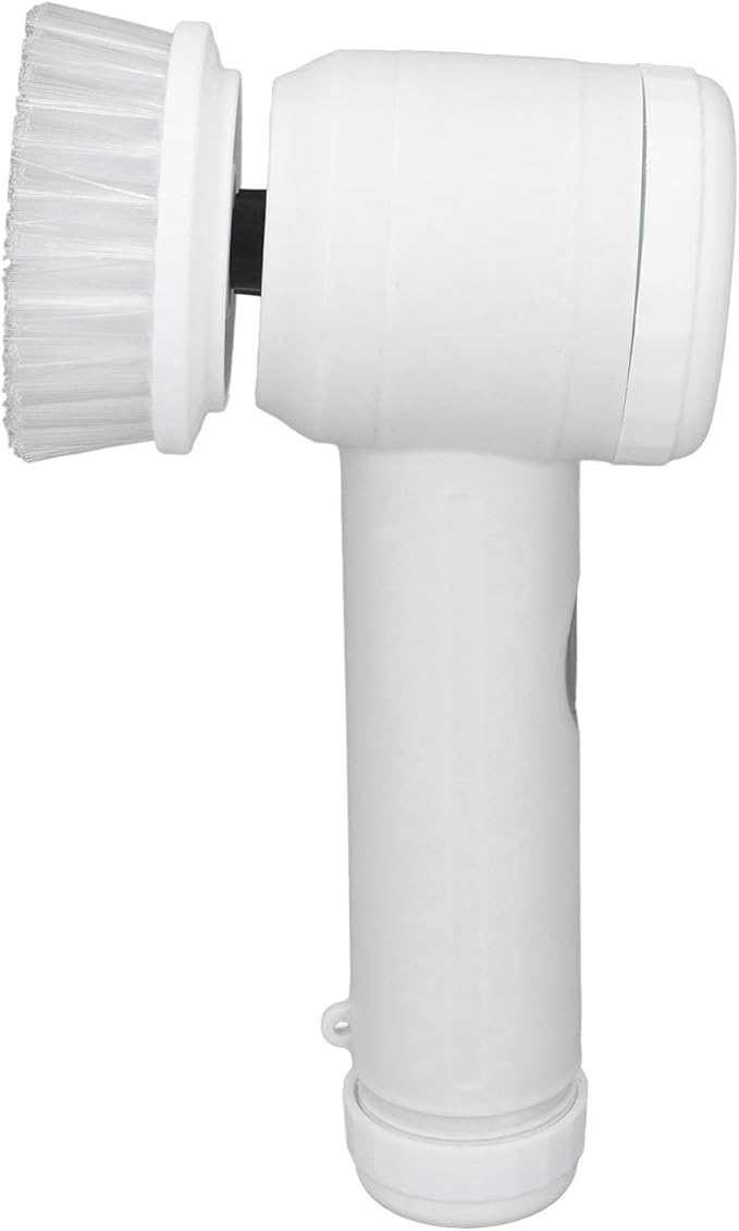 Electric Spin Scrubber Rechargeable Electric Brush Cordless Power Scrubber with 4 Brush Heads for Bathroom Kitchen Tub Tile Sink (White)