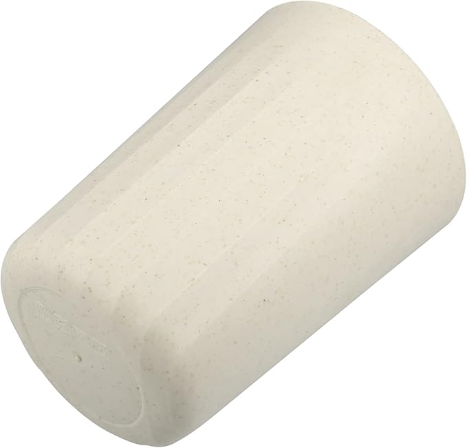 VOCOSTE 1Pc Bathroom Tumbler with Smooth Lines, Wheat Straw Cup, for Bathroom for Toothpaste Beige 4.09''x2.80''