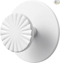 2 Pack Adhesive Coat Hooks for Bathrooms White Wall Robe Towel Hooks for Hanging Kitchen Decorative Heavy Duty Zinc Alloy