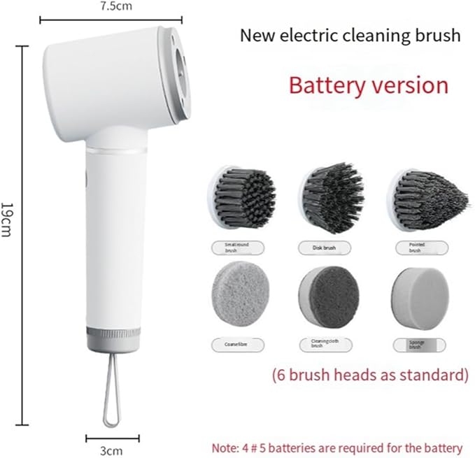 Electric Mini Cleaning Brush, Battery Tool Brush, Wall Tile Floor Kitchen Multi-Functional Cleaning Brush Easy to Use