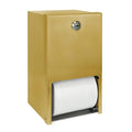 Gold 2 Roll Stainless Steel Commercial Toilet Paper Dispenser, Heavy Duty Wall Mount Tissue Holder with Lock for Restroom/Bathroom