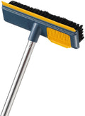 Floor Scrub Brush with Telescopic Long Handle 2-in-1 Stiff Bristle Cleaning Scrub Brush for Bathroom and Kitchen Grout Blue Hard Bristle for Household Cleaning